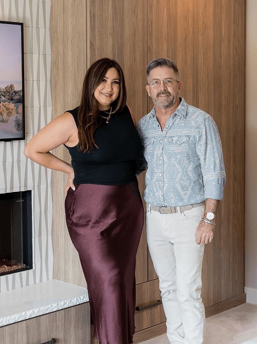 Happy Classy Closets customer in their organized space